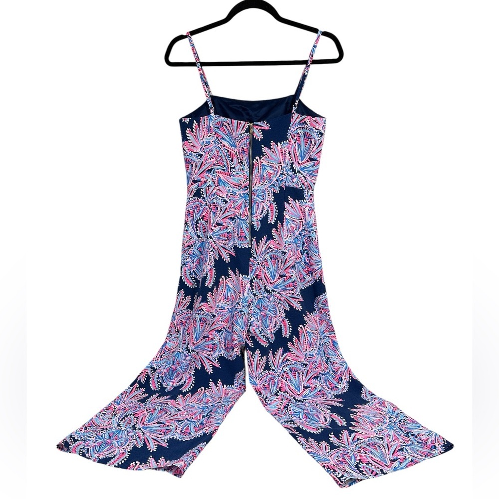 Lilly Pulitzer Sandra Jumpsuit Oyster Bay Size 2 NO BELT - Picture 4 of 10
